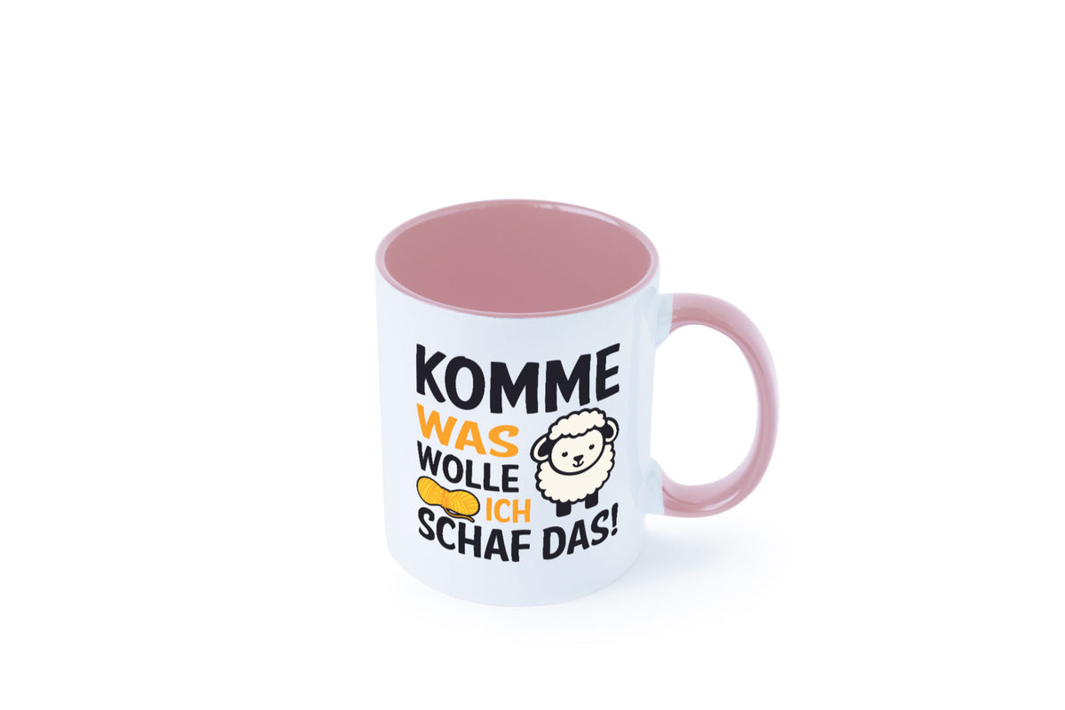 Komme was wolle, ich schaf das | Wolle Humor Geschenkidee Tasse
