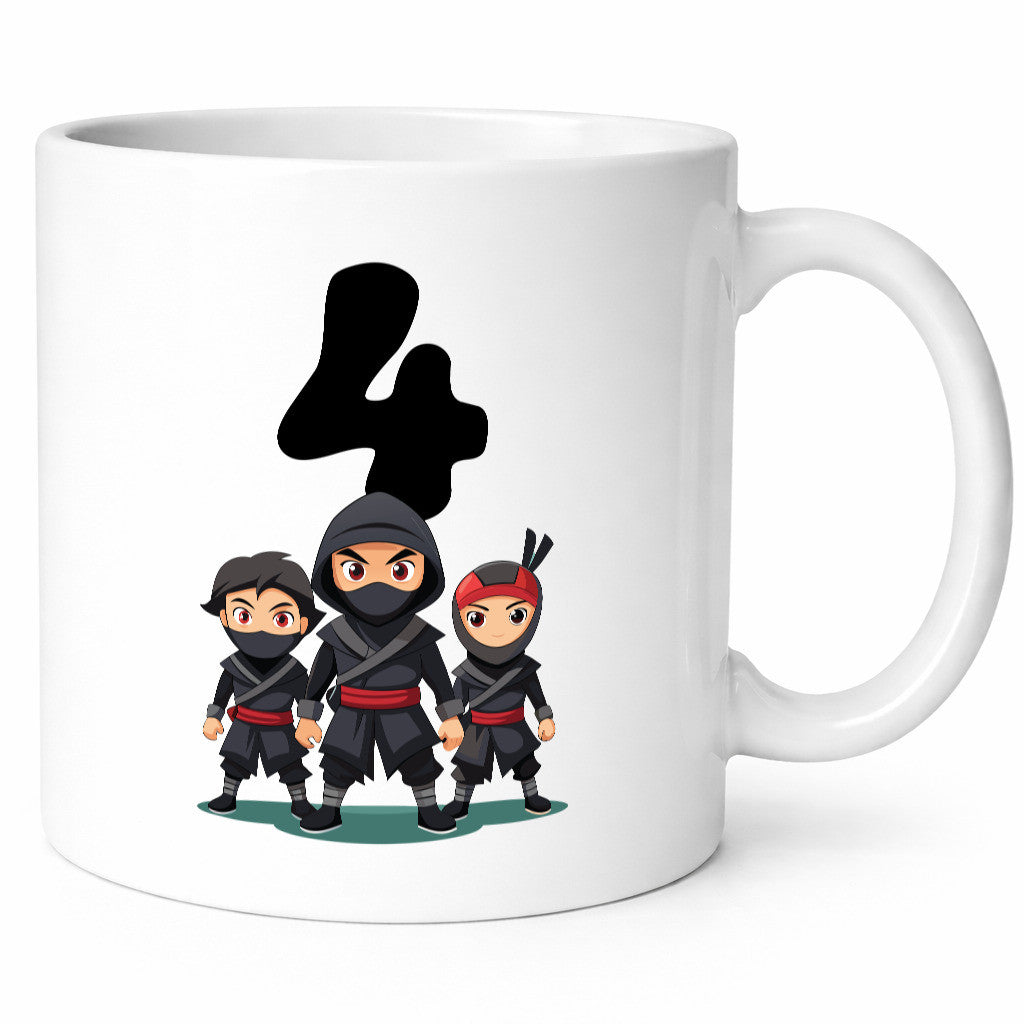 4. Geburtstag | 4 Jahre Ninja lustig Geschenkidee Geschenk Tasse