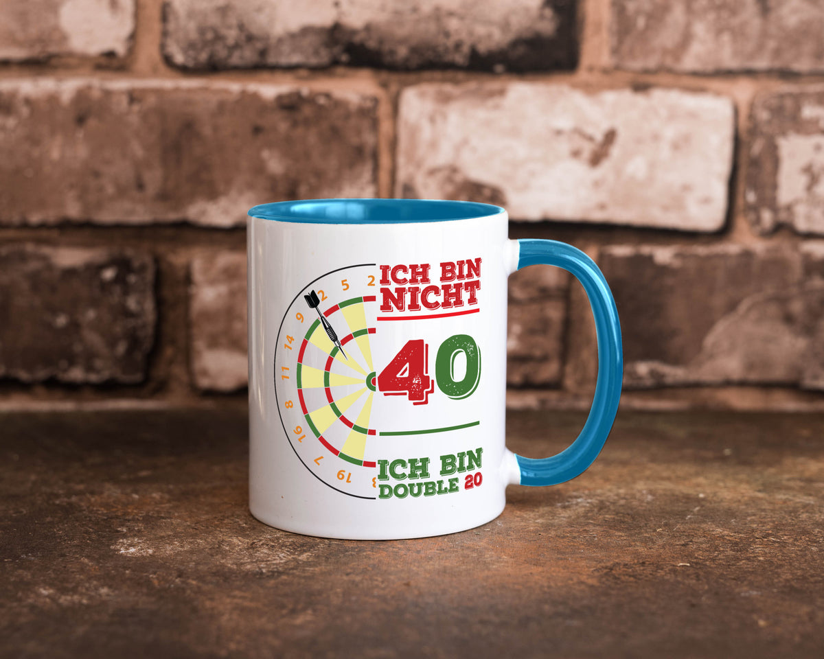 Ich bin nicht 40 double 80 | Dart spieler Geschenkidee Humor Tasse