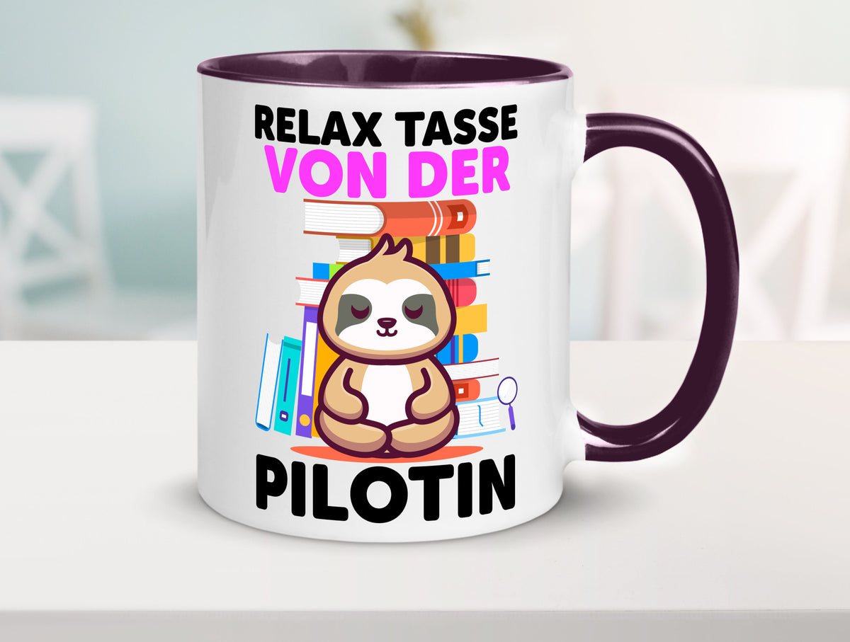 Relax Tasse: Pilotin | Definition Piloten lustiger Spruch Geschenk Humor