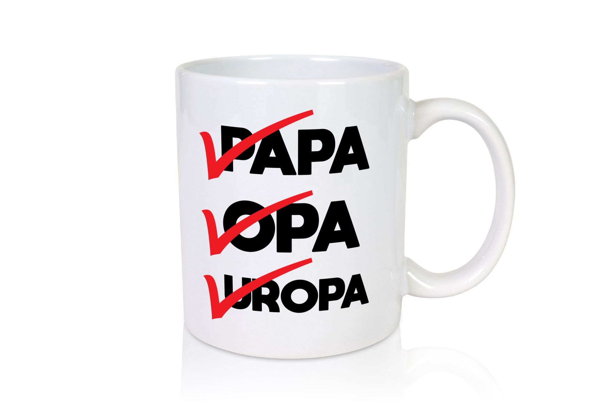 Papa, Opa, Uropa | rote Haken abgehakt lustig Familie Geschenkidee Geschenk