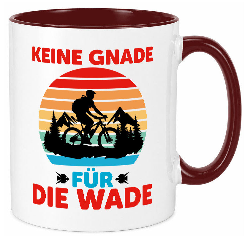 Keine Knade für die Wade | BMX Renrad Biker v2 lustig Humor Geschenkidee Tasse