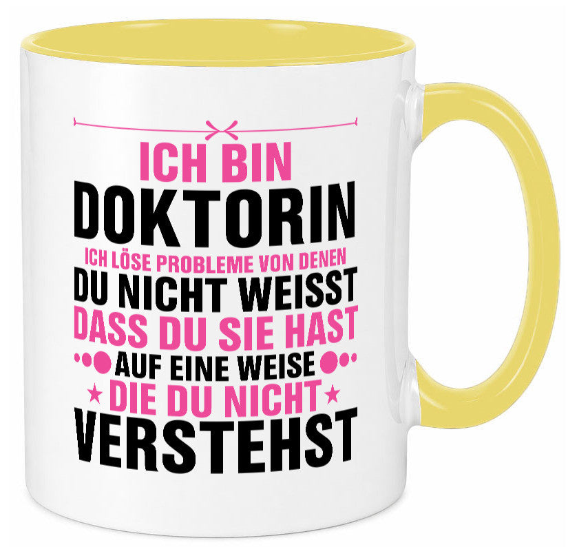 Löse Probleme: Doktorin | Doktorand Doktortitel v2 Geschenk Humor Geschenkidee Tasse