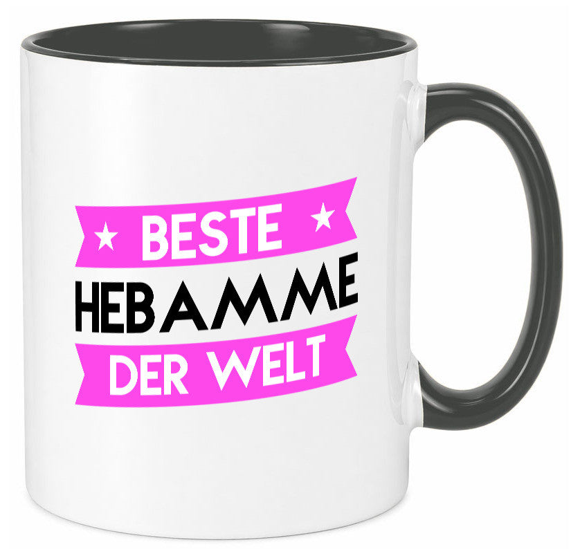 Beste Hebamme | Geburtshilfe lustiger Spruch Geschenk Humor Geschenkidee Tasse