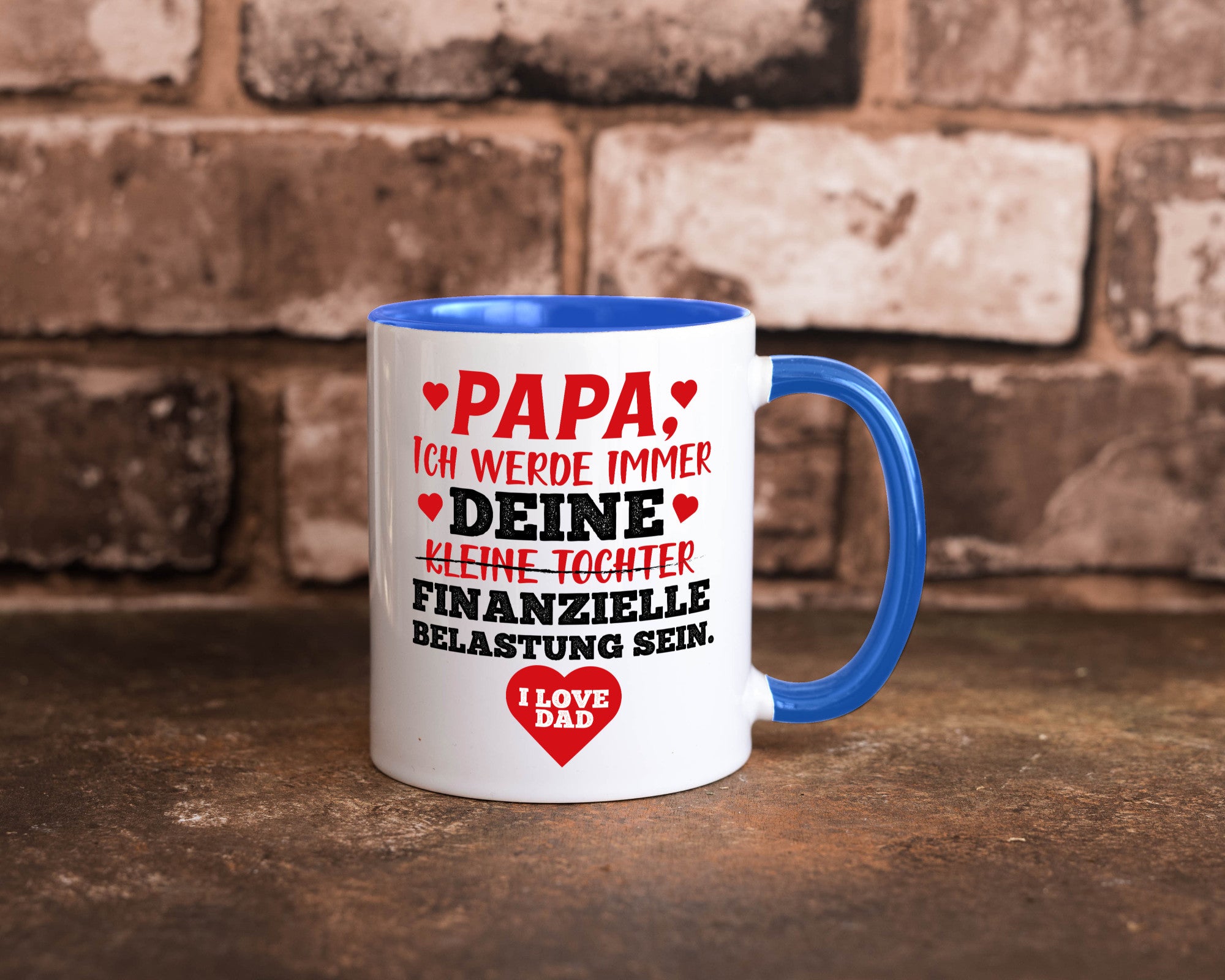 Finanzielle Belastung lustiger Spruch Geschenk Humor Geschenkidee Tasse