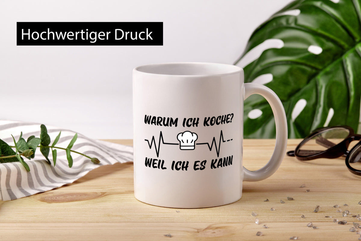 Ich koche weil es kann | Koch Küchenchef Herzschlag lustig Arbeit Kollegen Büro Tasse