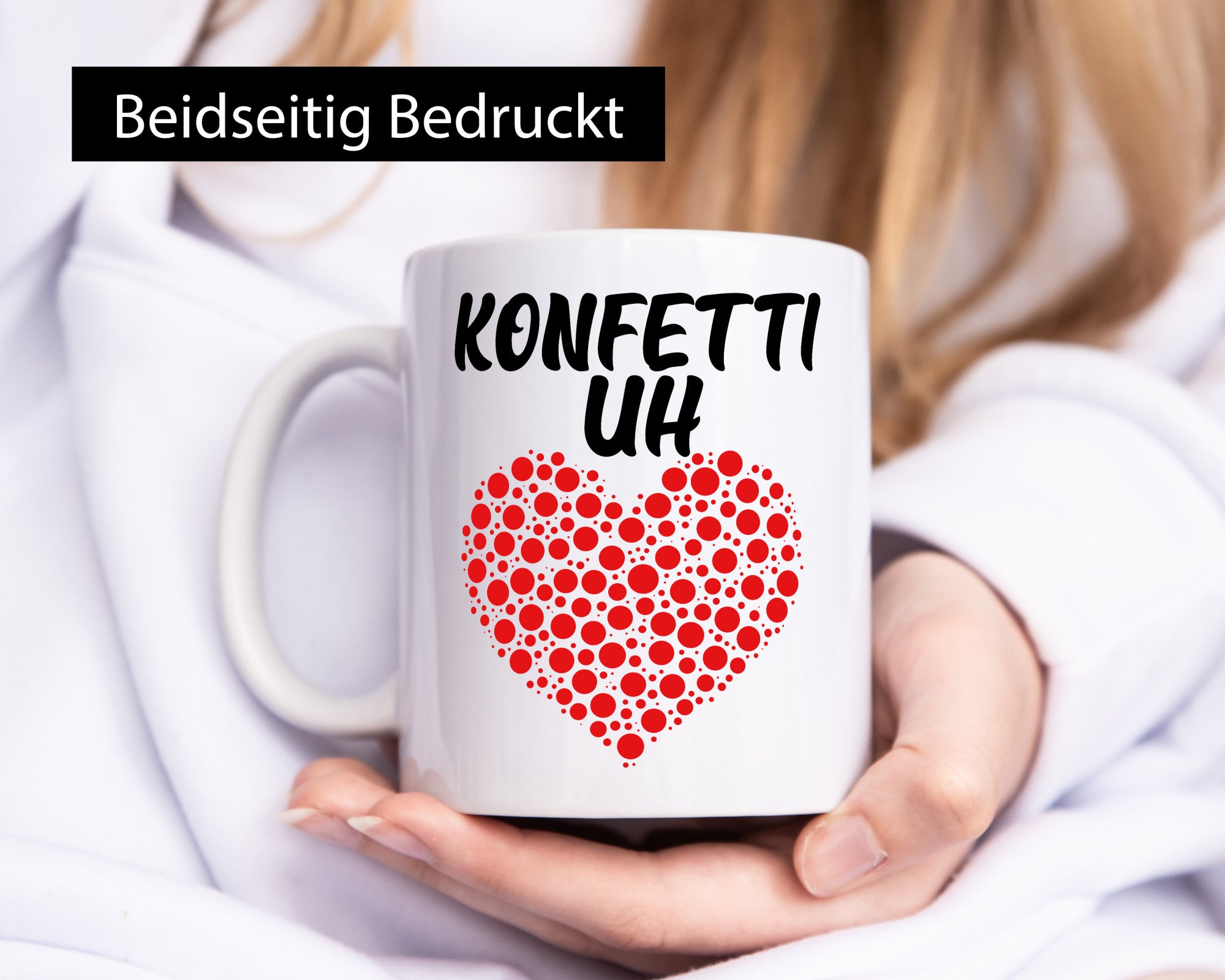 Konfetti im Herzen | buntes Herz Karneval Fasching lustig Humor Geschenkidee