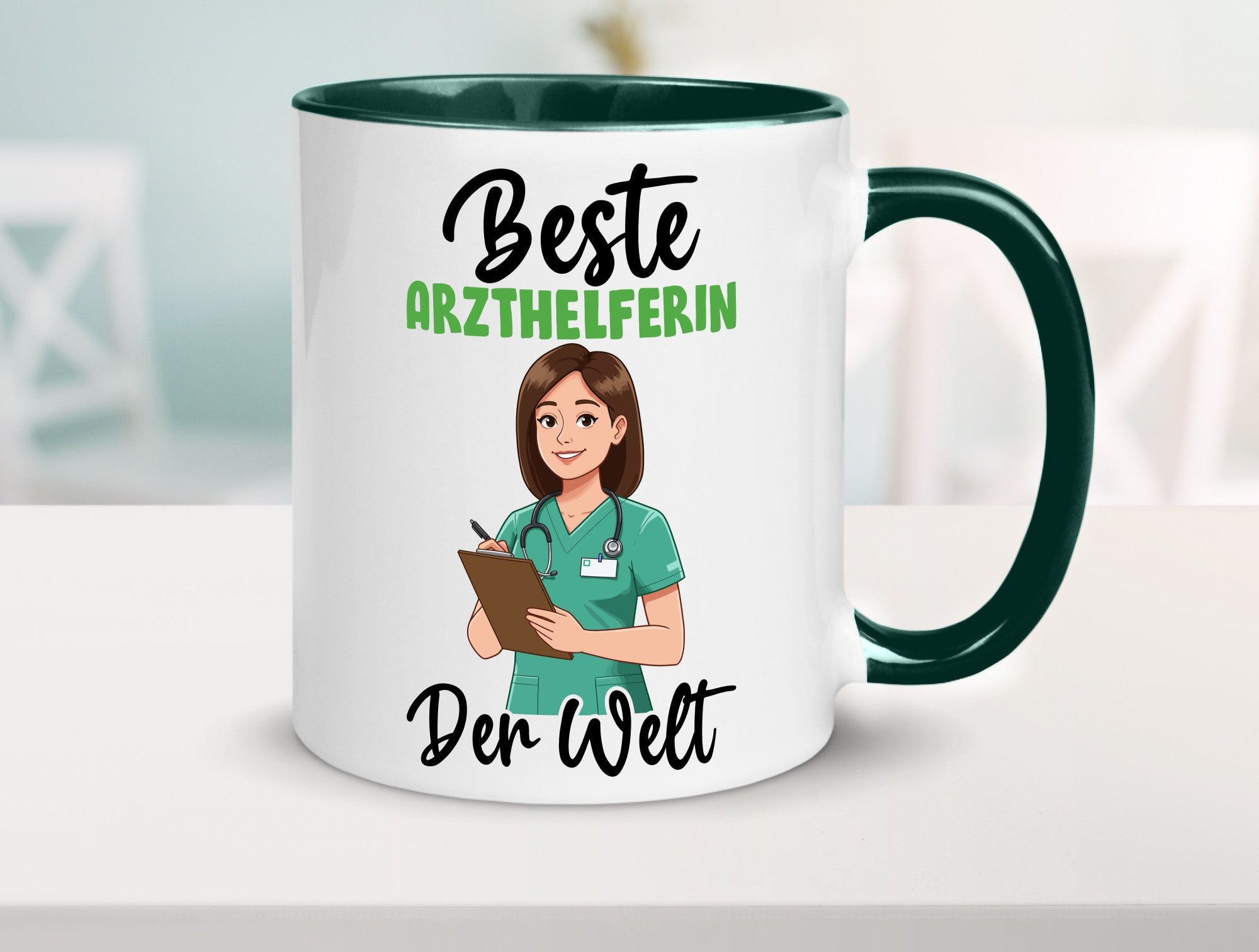 Beste Arzthelferin | Fachangestellte Medizin v2 Geschenkidee Humor Tasse