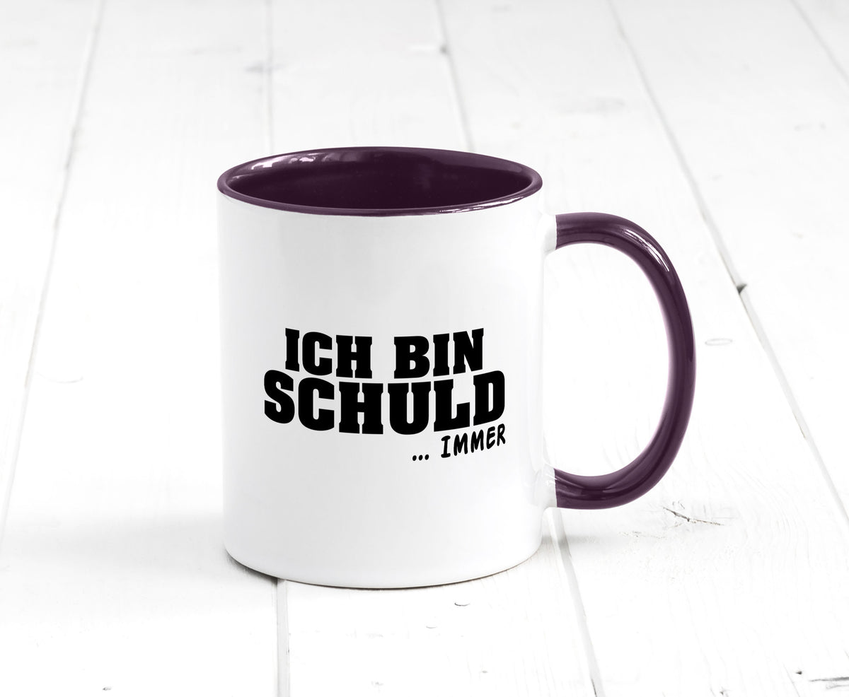 Ich bin Schuld | Schwarze Schaff lustig Humor Geschenkidee Geschenk Tasse