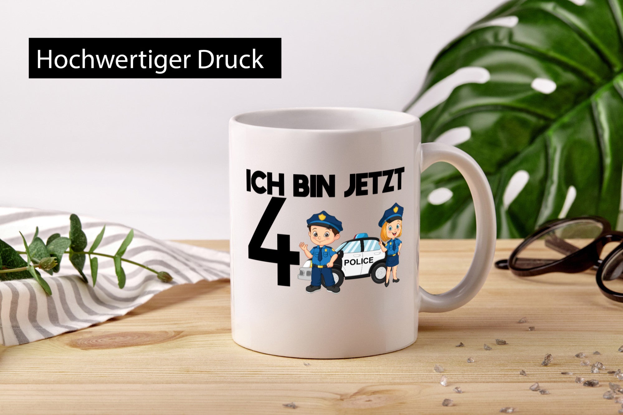 Ich bin jetzt 4 | Polizei 4. Geburtstag Jähriger Geschenk Geschenkidee lustiger