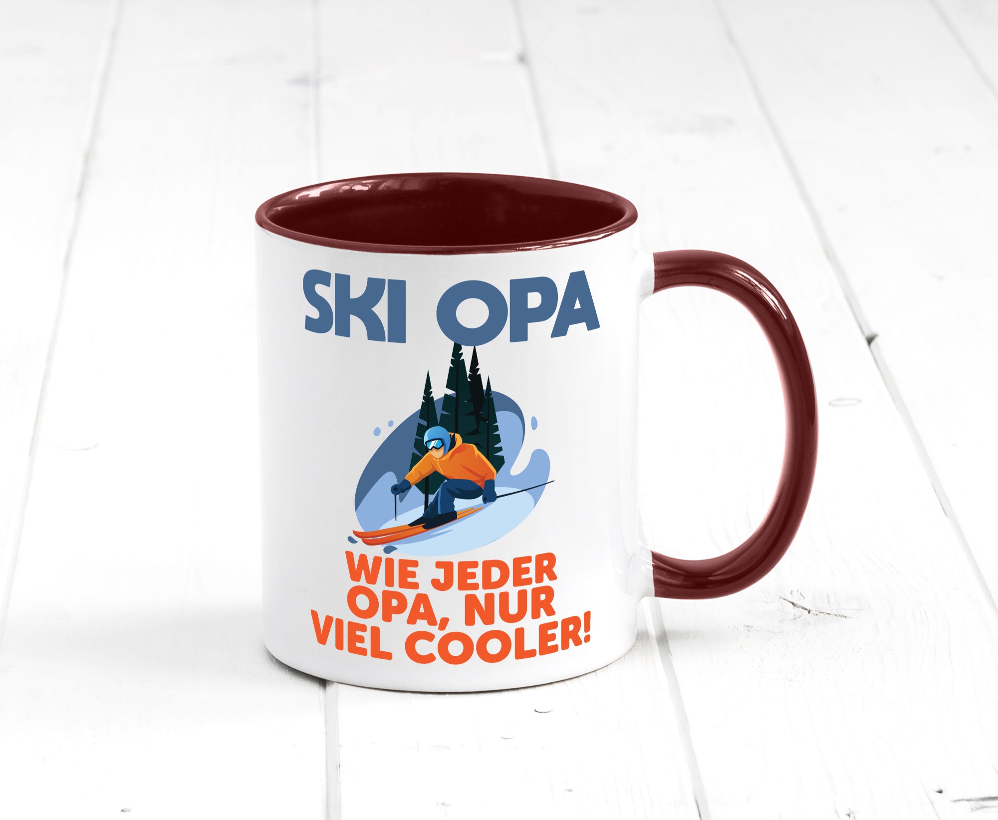 Ski Opa, normal, nur cooler | Skifahrer Bäume Schnee Geschenkidee Familie Humor