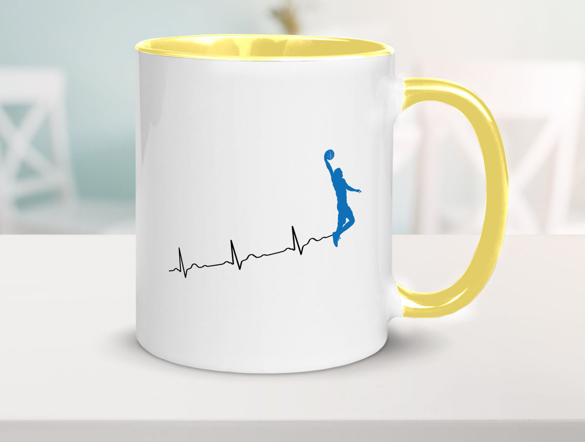 Herzschlag Basketball | Motiv Sport Ballsport Humor Geschenkidee Tasse