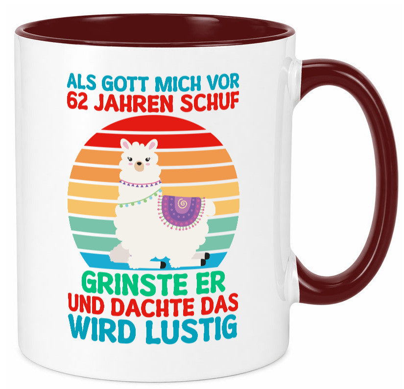 62. Geburtstag | 62 Jahre Gut Schuf mich Lama v2 Geschenk Geschenkidee lustiger