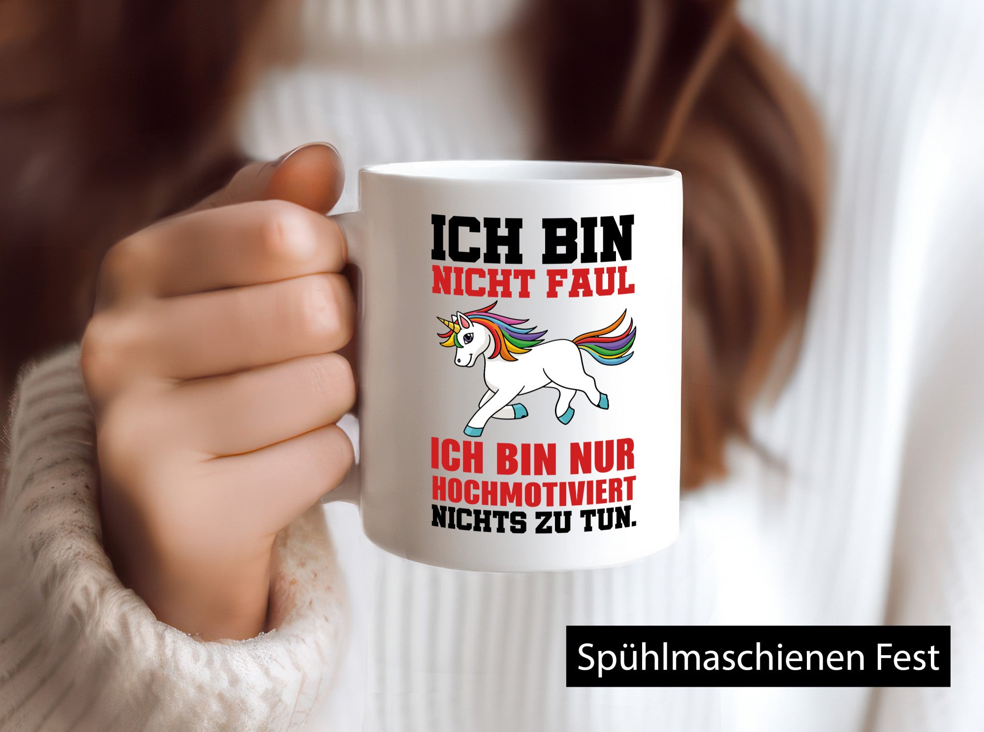 Ich bin nicht faul Einhorn Geschenkidee Humor Tasse