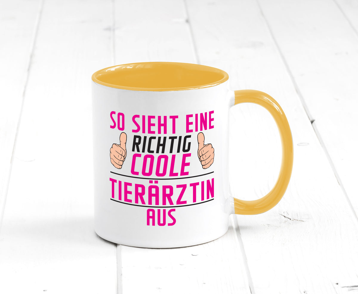 Richtig Coole Tierärztin | Mediziner Tiermedizin lustig Tierliebhaber Humor Tasse