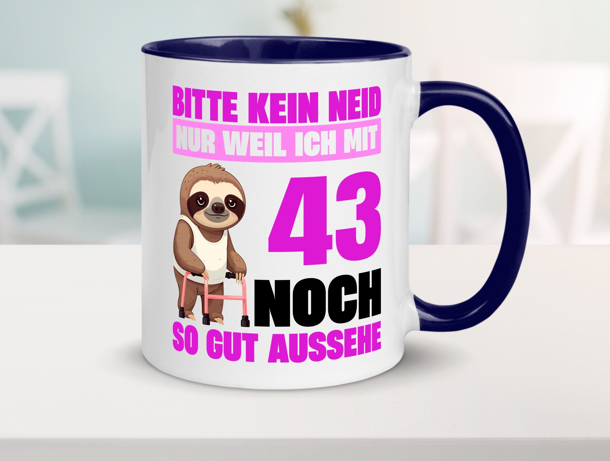 43. Geburtstag | Bitte kein neid Faultier 43 Jahre Geschenk Geschenkidee