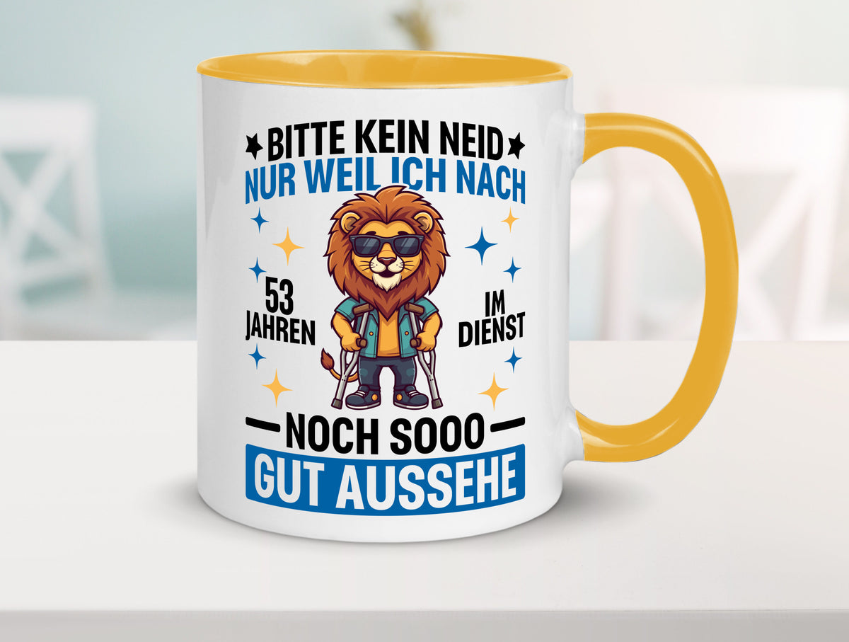 53 Jahre im Dienst | Arbeitsjubiläum Arbeit Geschenkidee Kollegen Büro Humor Tasse