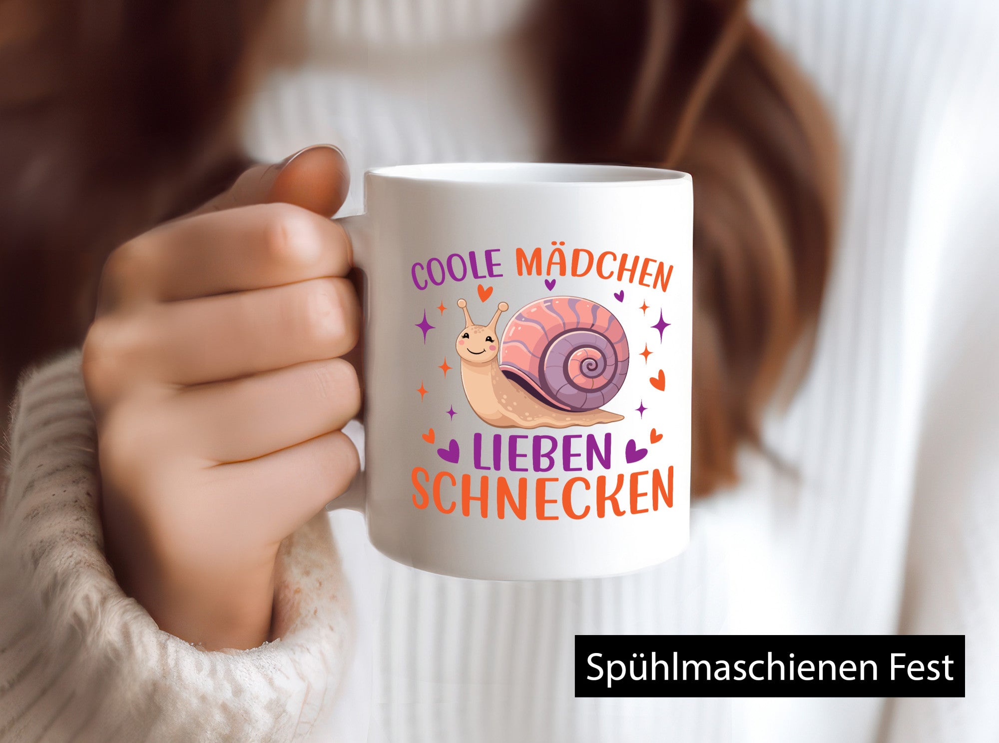 Coole Mädchen lieben Schnecken lustiger Spruch Geschenk Humor Geschenkidee Tasse