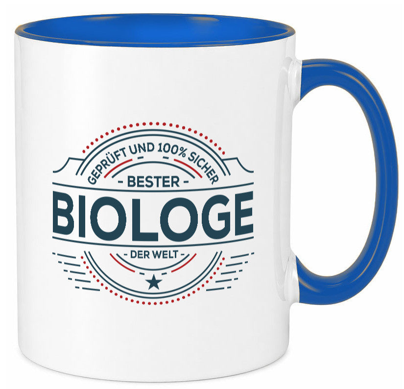 Geprüft und sicher: Biologe | Biologie Naturforscher Geschenk Humor Tasse