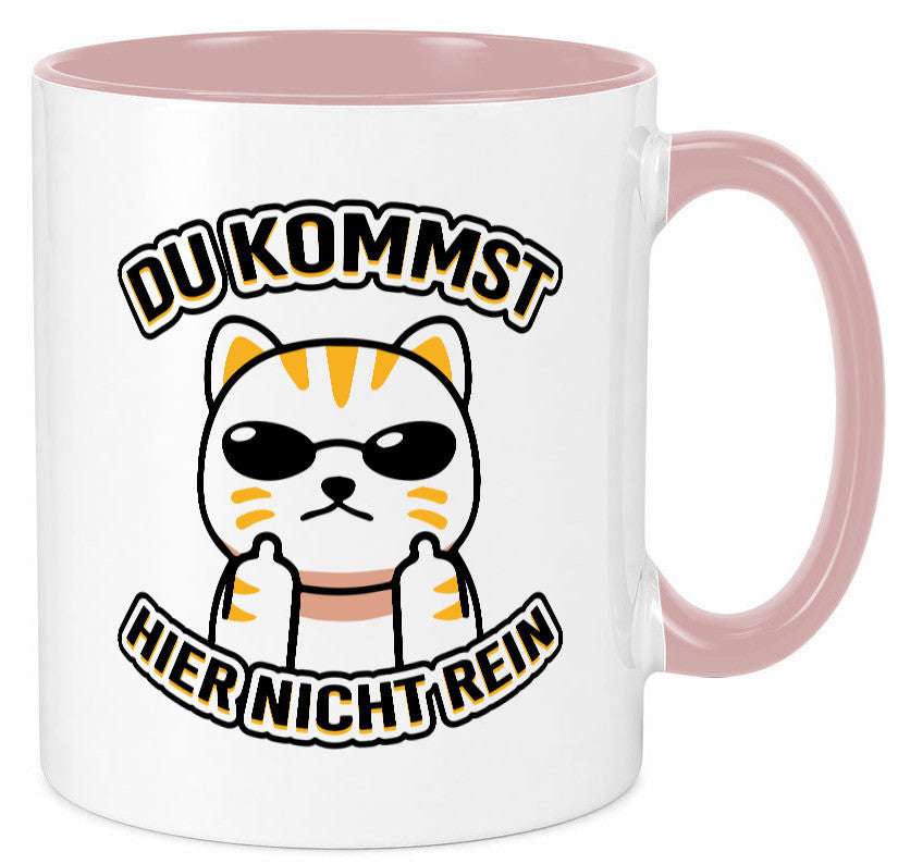 Du kommst hier nicht rein | Böse Katze Humor Tierliebhaber Geschenkidee Tasse