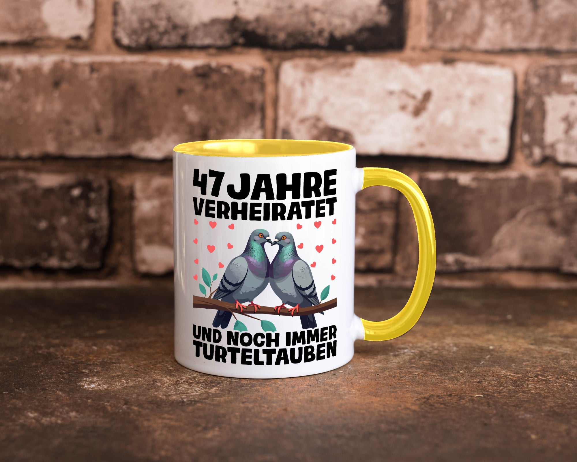 47 Jahre verheiratet | Turteltauben Ehe Ehepaar Humor Geschenkidee Tasse