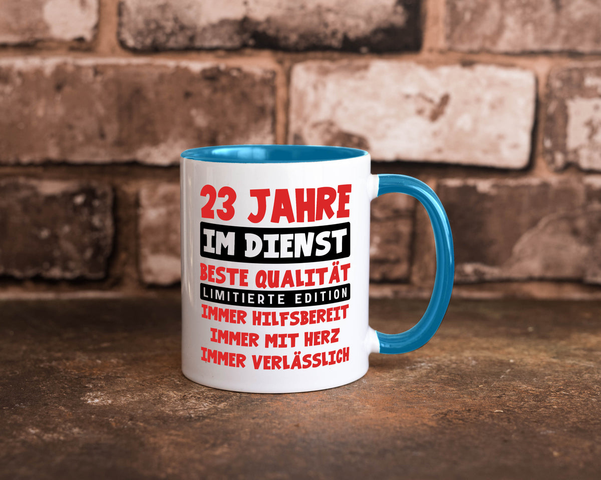 23 Jahre im Dienst | Jubiläum Arbeit v9 Humor Kollegen Büro Geschenkidee Tasse