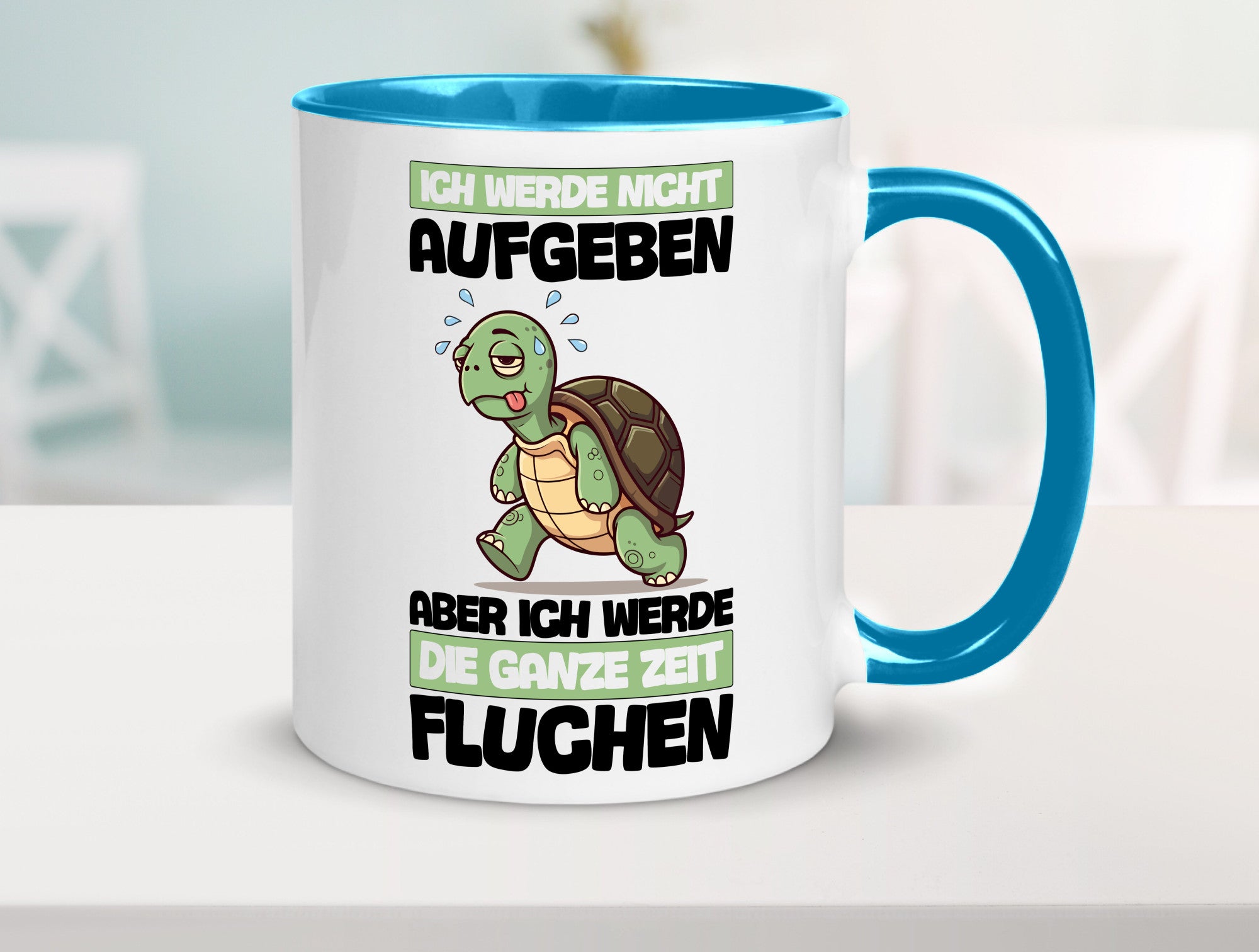 Ich geb nicht auf werde aber fluchen | Schildkröte Joggen v2 Humor Geschenkidee