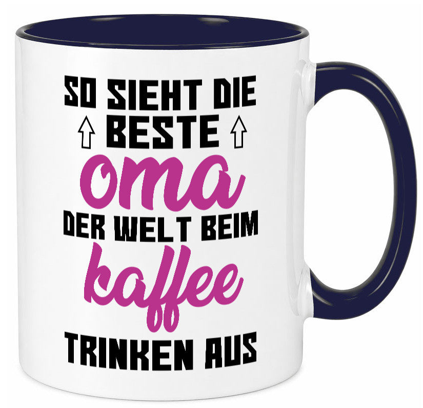 Beste Oma der Welt | Großmutter Tasse lustiger Spruch Geschenk Familie