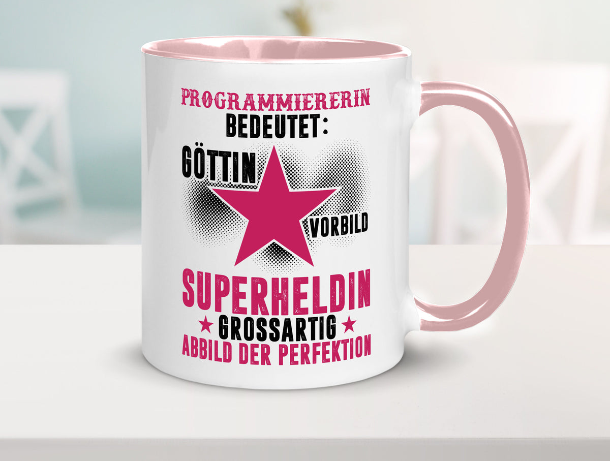 Bedeutung von Programmiererin | Software Entwickler lustiger Spruch Geschenk Tasse