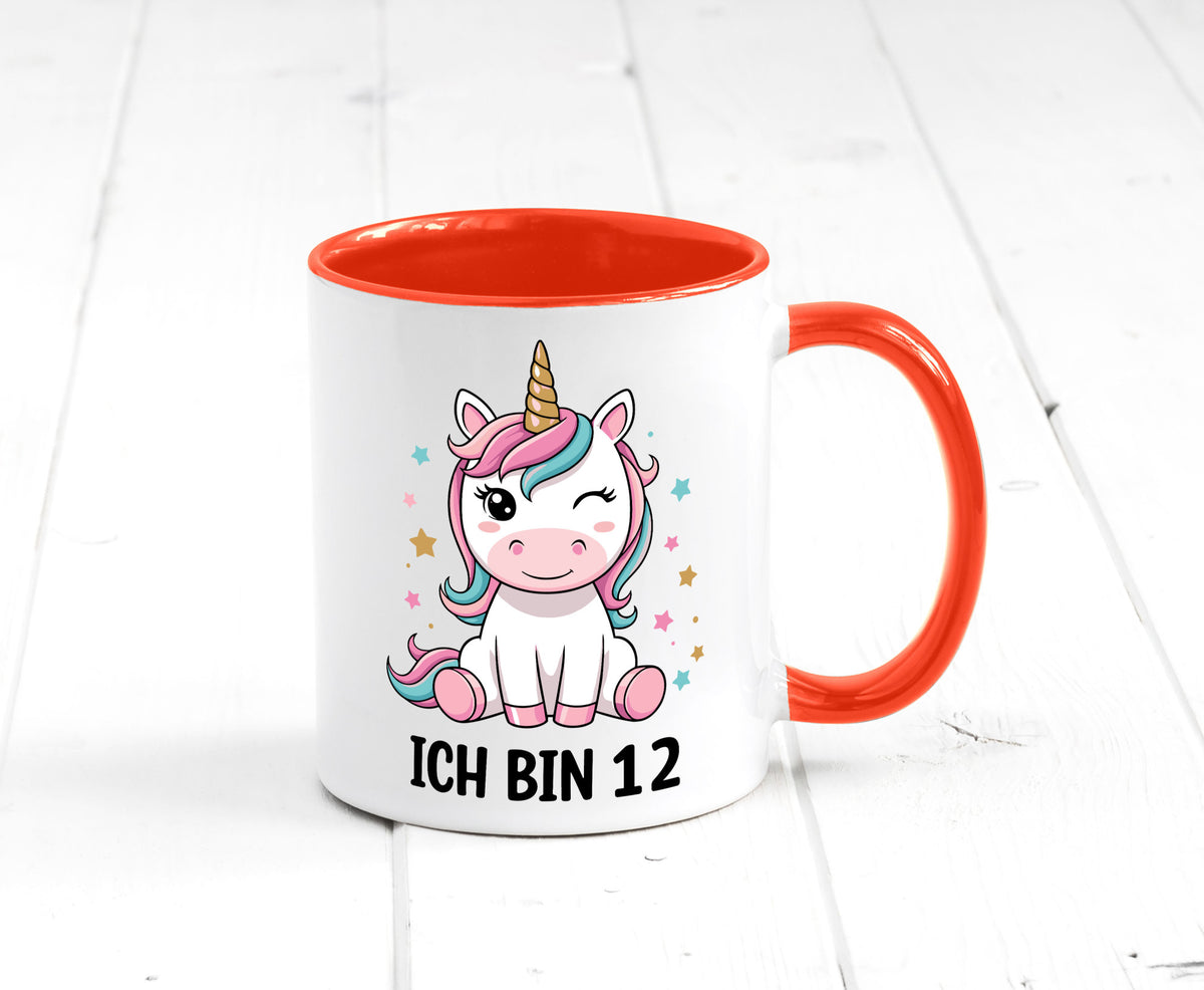 12. Geburtstag | 12 Jahre Einhorn Mädchen lustig Geschenkidee Geschenk Tasse