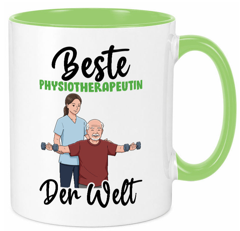 Beste Physiotherapeutin v3 lustig Humor Geschenkidee Geschenk Tasse