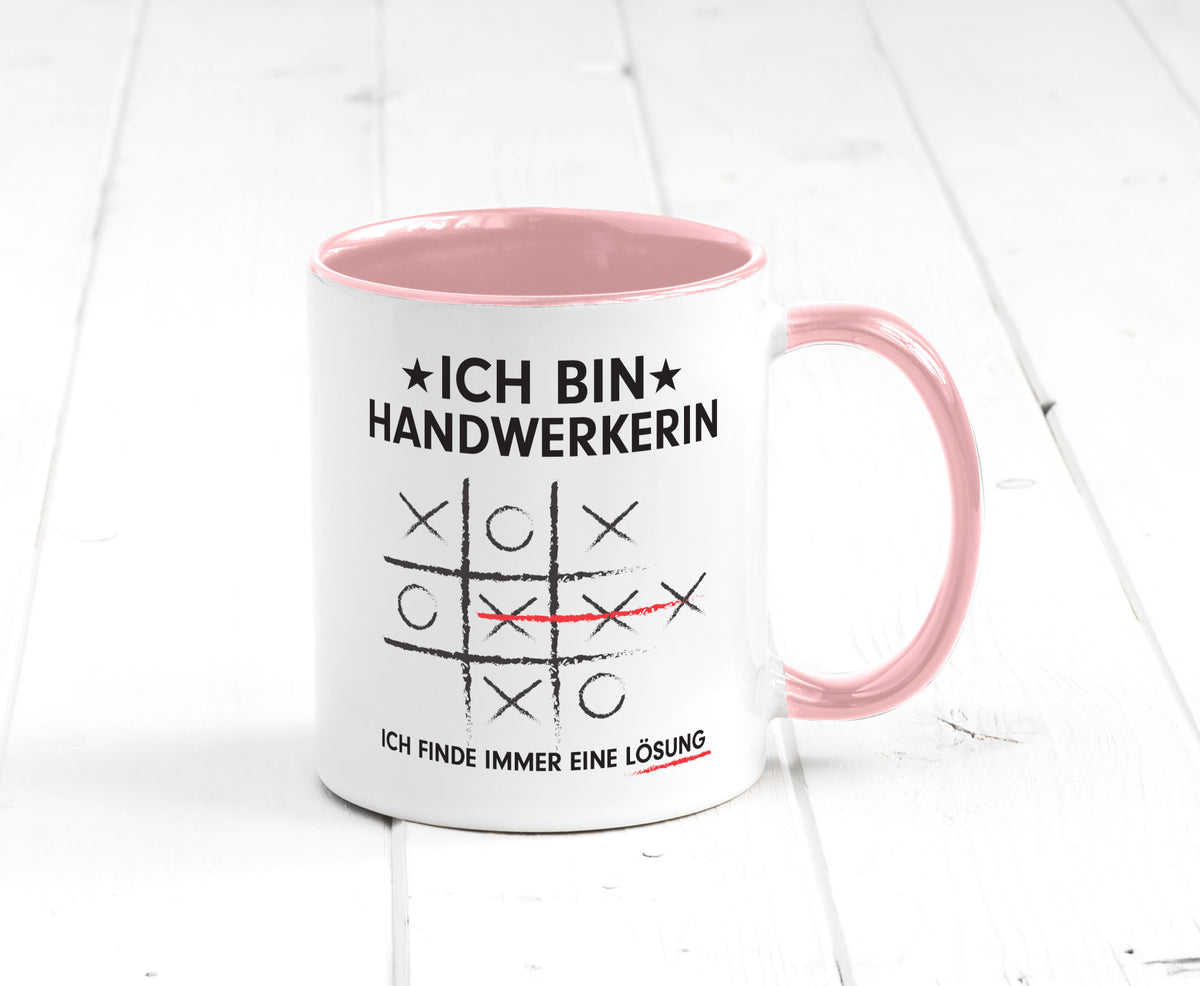Löse Probleme: Handwerkerin | Handwerkerinnen Humor Geschenkidee Tasse