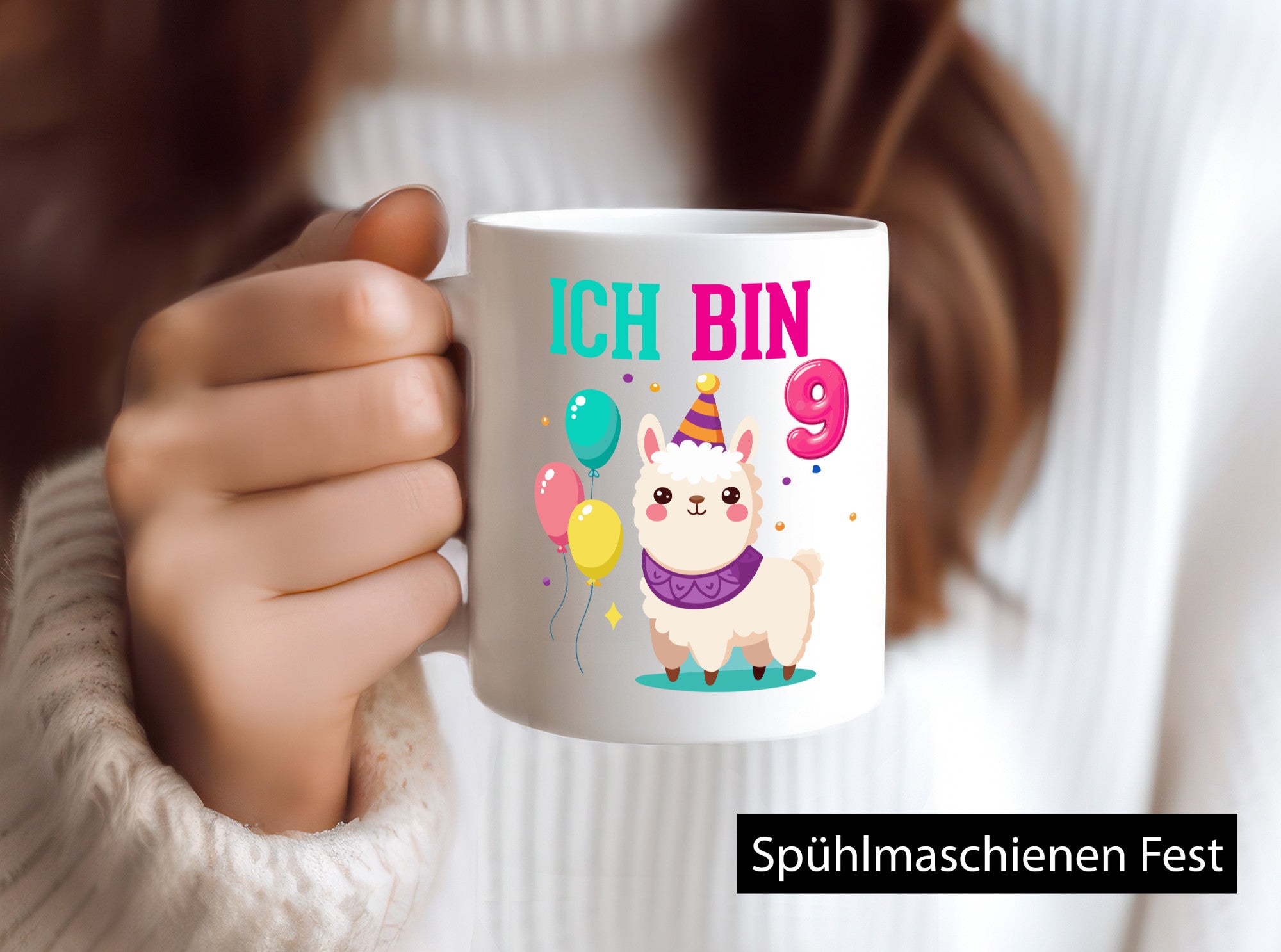 9. Geburtstag | 9 Jahre Lama Alpaka Humor Geschenkidee Tasse