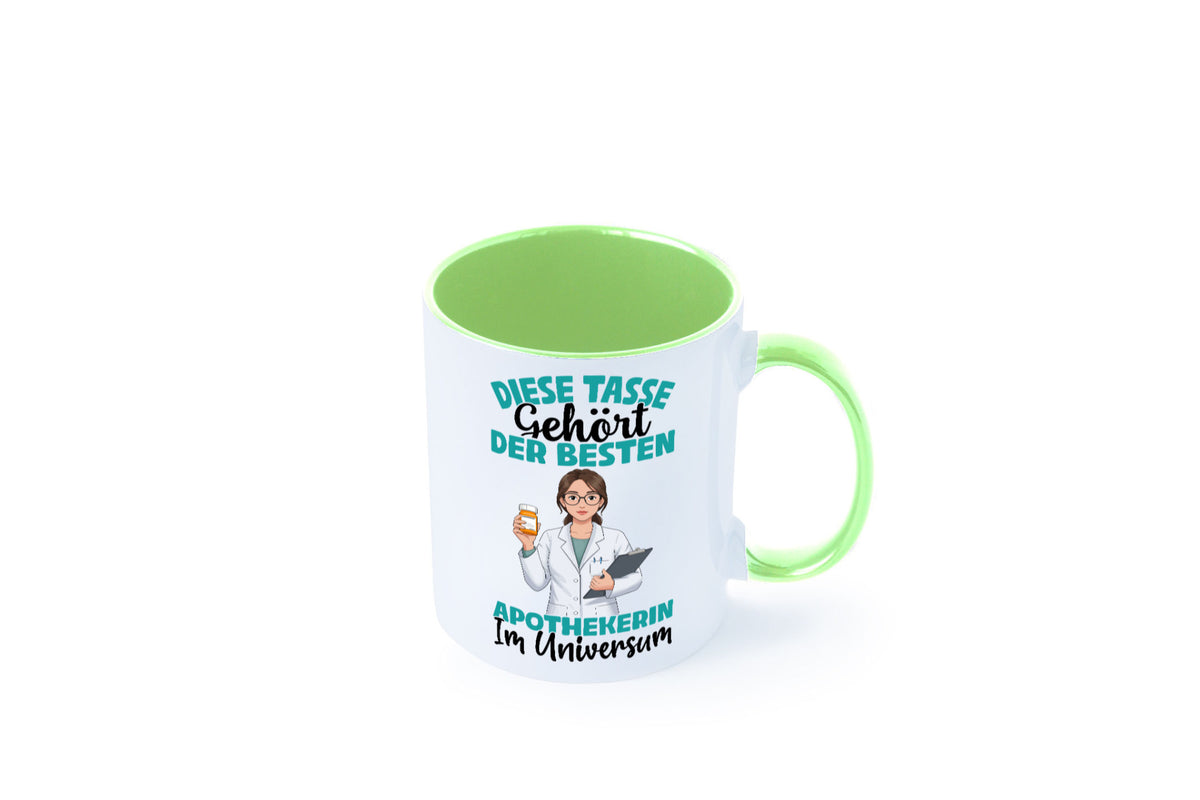 Im Universum: Apothekerin | Apotheke Pharmazie lustiger Spruch Geschenk Humor Tasse