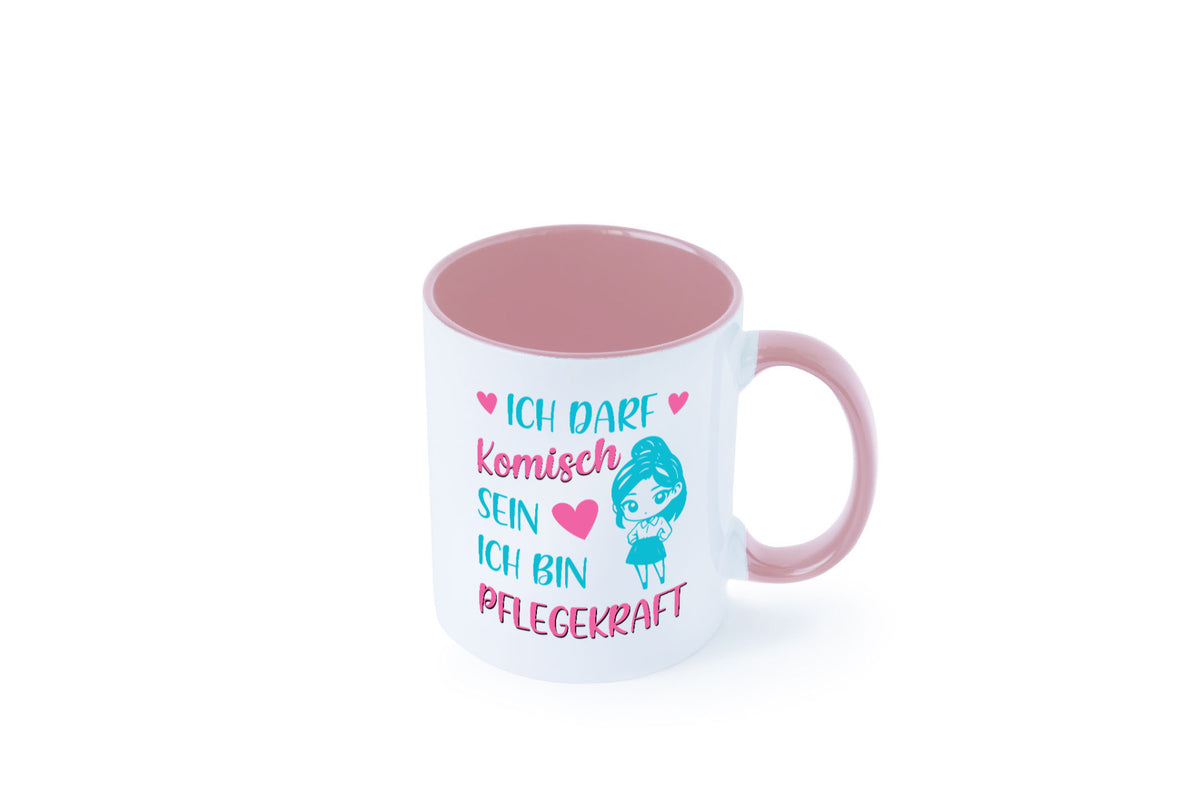 Ich darf komisch sein | Pflegekraft Geschenkidee Humor Tasse