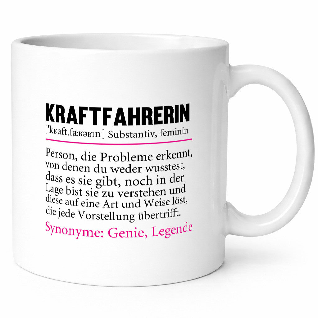 Kraftfahrerin | Humor Lastwagen LKW Fahrerin lustig Geschenkidee Geschenk Tasse