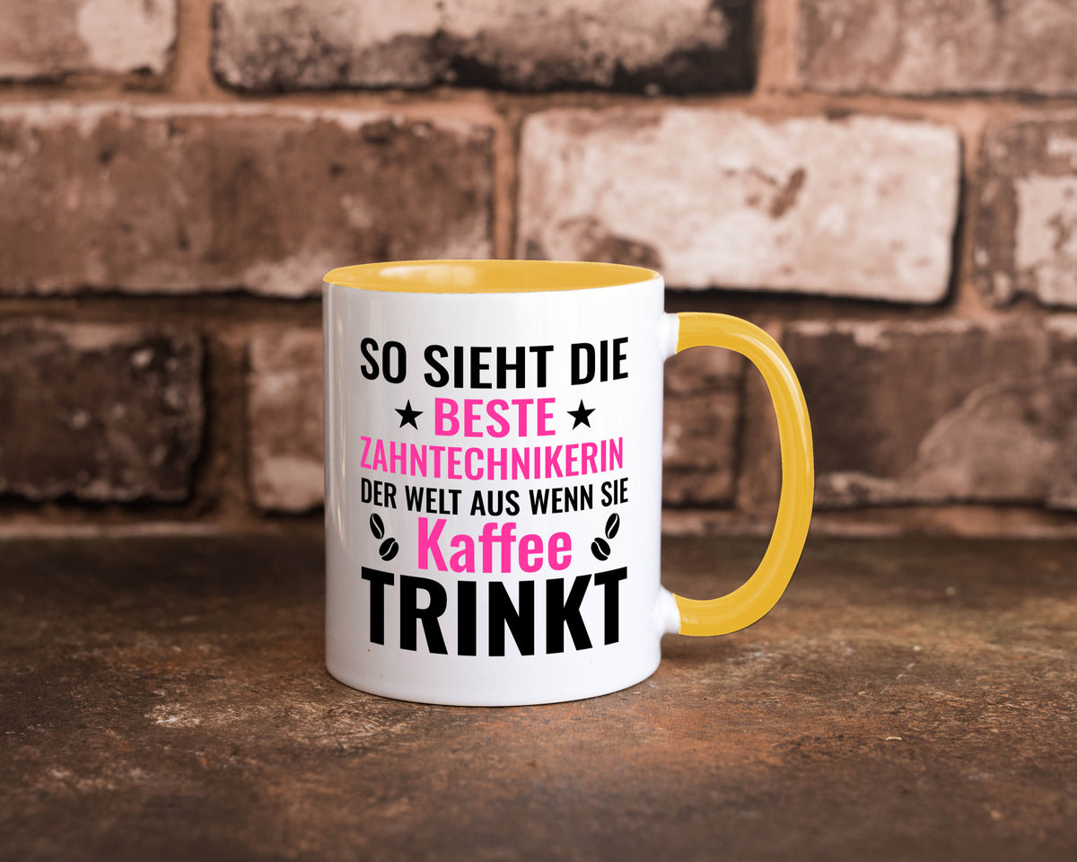 Kaffee trinkt: Zahntechnikerin | Zahnmedizin lustiger Spruch Geschenk Humor Tasse
