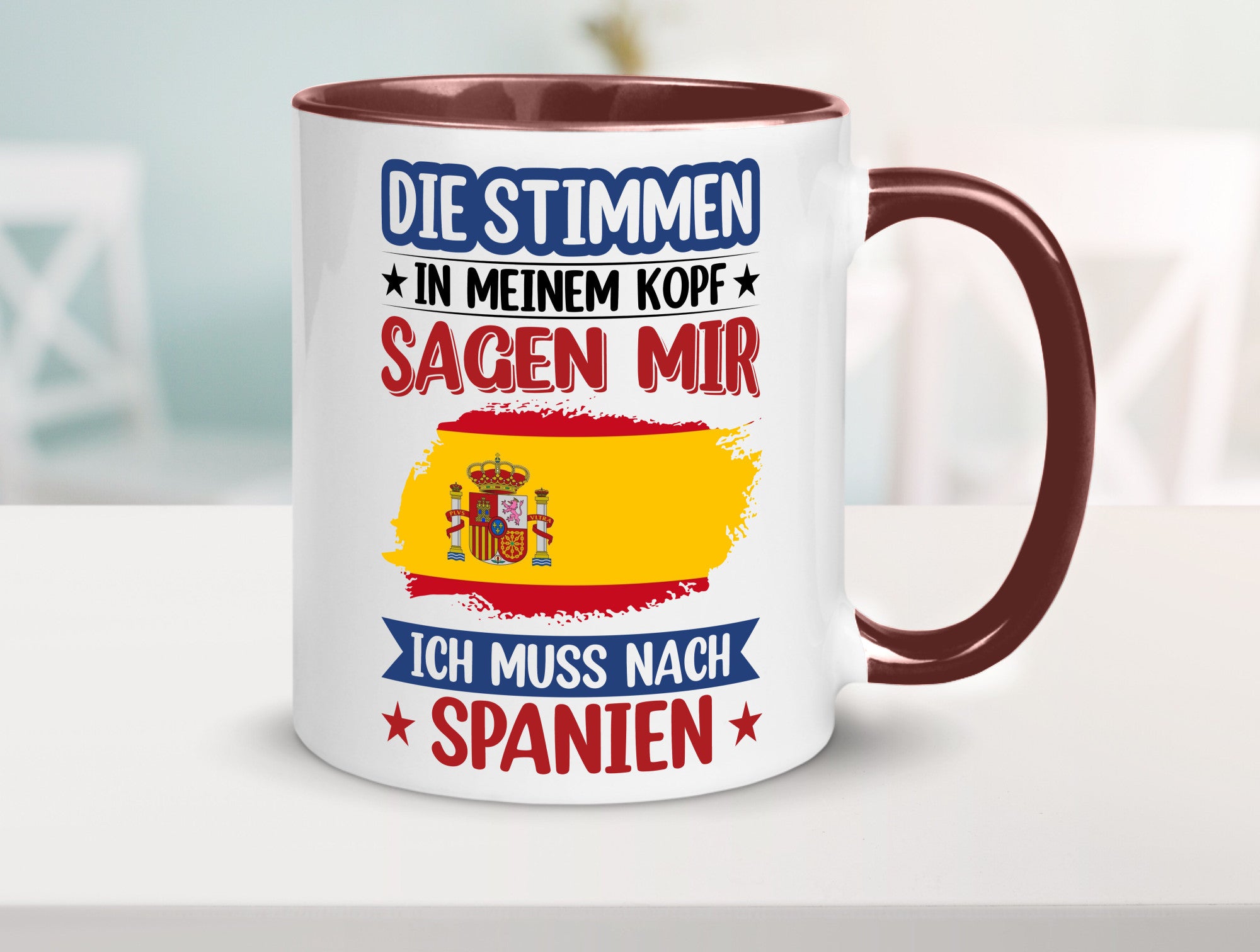 Spanien | Urlaub Stimmen in meinem Kopf Traumland v2 lustiger Spruch Geschenk