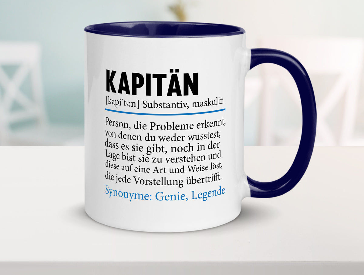 Kapitän | Spruch lustig Schiffskapitän Schiff Geschenk Humor Geschenkidee Tasse