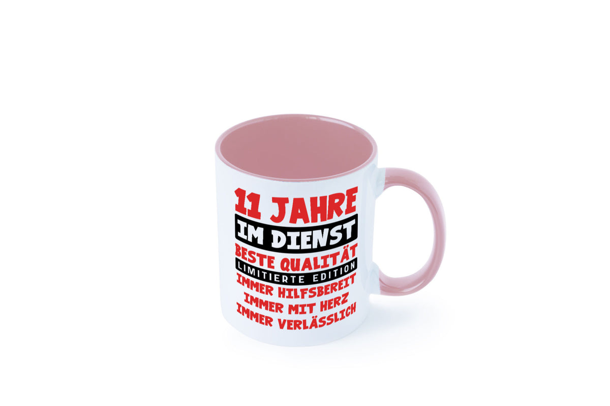 11 Jahre im Dienst | Jubiläum Arbeit v9 Geschenkidee Kollegen Büro Humor Tasse
