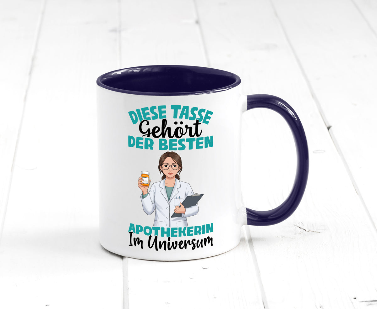 Im Universum: Apothekerin | Apotheke Pharmazie lustiger Spruch Geschenk Humor Tasse
