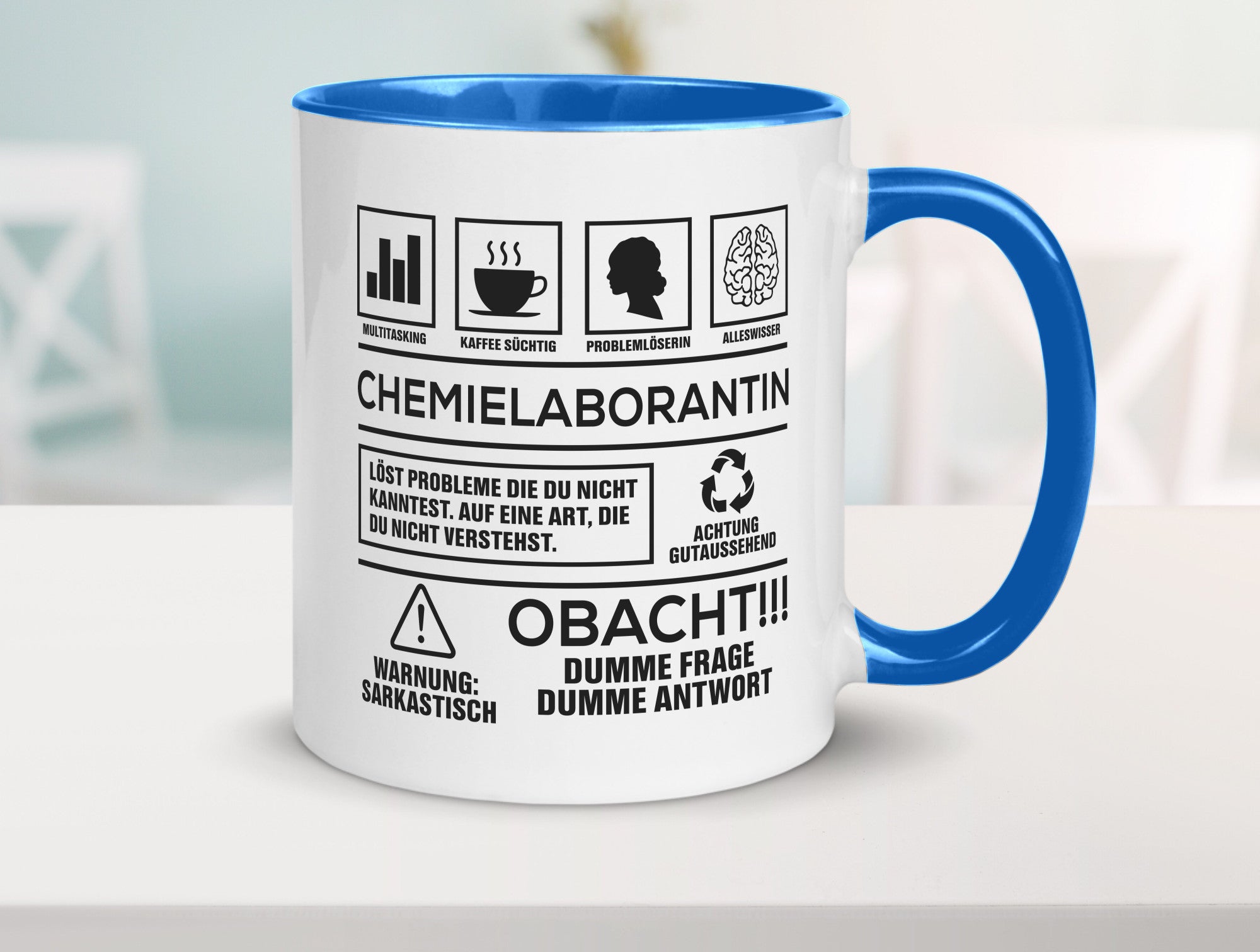 Achtung Probleme Chemielaborantin | Laborantin Chemie Geschenk Humor