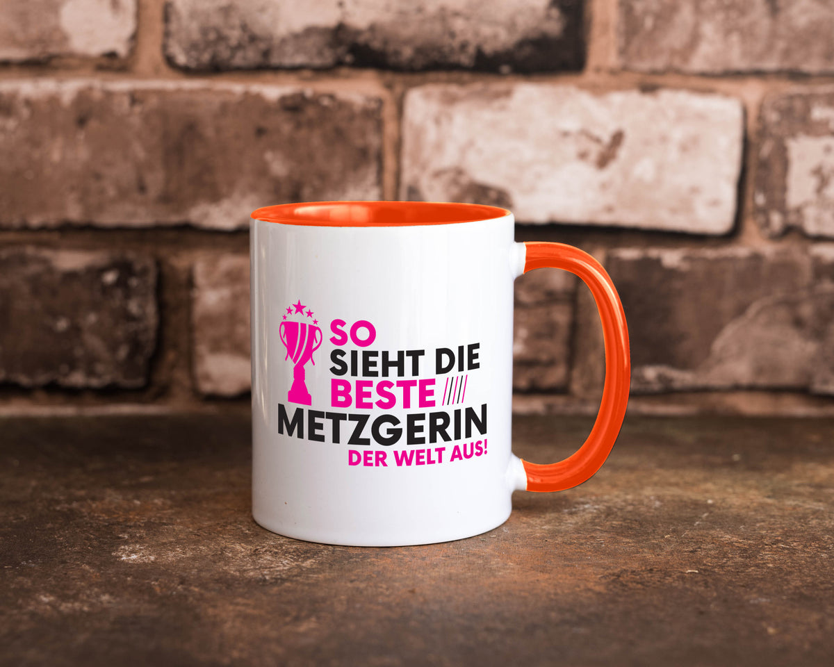 Die Weltbeste Metzgerin | Fleischerin lustig Humor Geschenkidee Geschenk Tasse