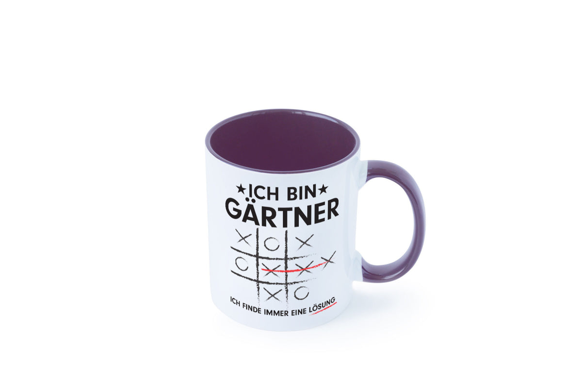 Lösung finden: Gärtner | Gartenbau v2 Geschenk Humor Geschenkidee lustiger Tasse
