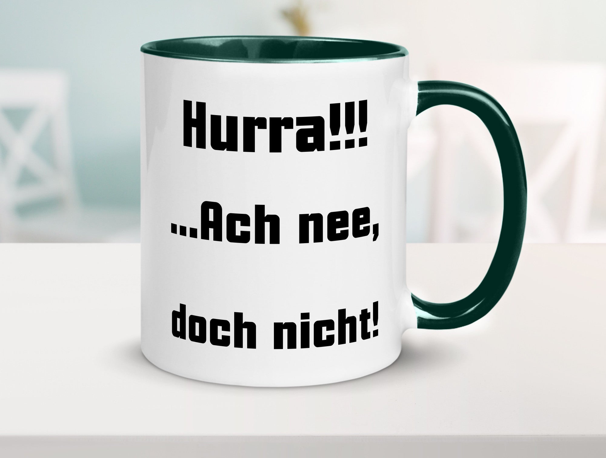 Hurta ach nee, doch nicht Geschenk Humor Geschenkidee lustiger Spruch Tasse
