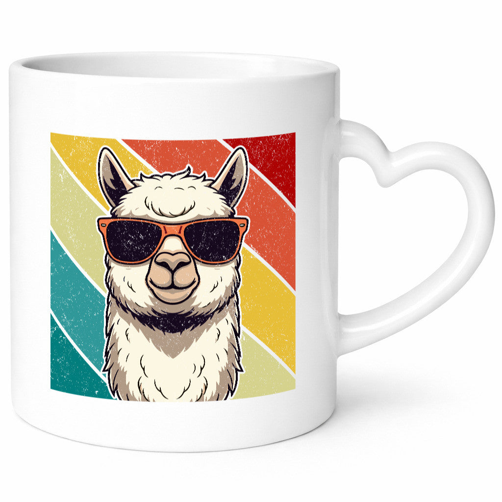 Lama | Retro Alpaka mit Sonnenbrille Geschenk Humor Geschenkidee lustiger