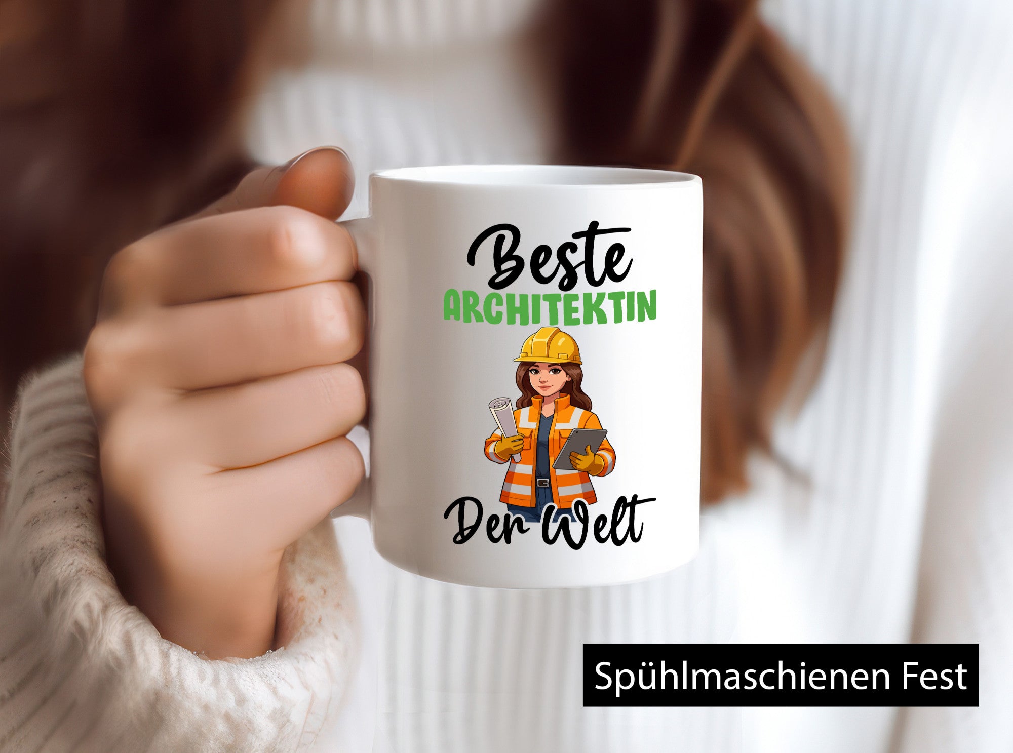 Beste Architektin | Architektur Büro v2 lustig Arbeit Kollegen Geschenk Tasse
