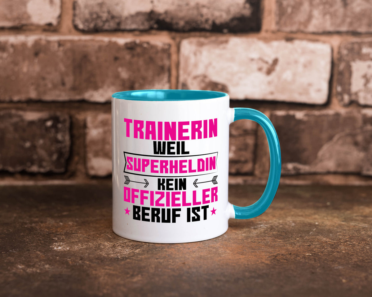 Superheldin Trainerin | Sportverein Humor Geschenkidee Tasse