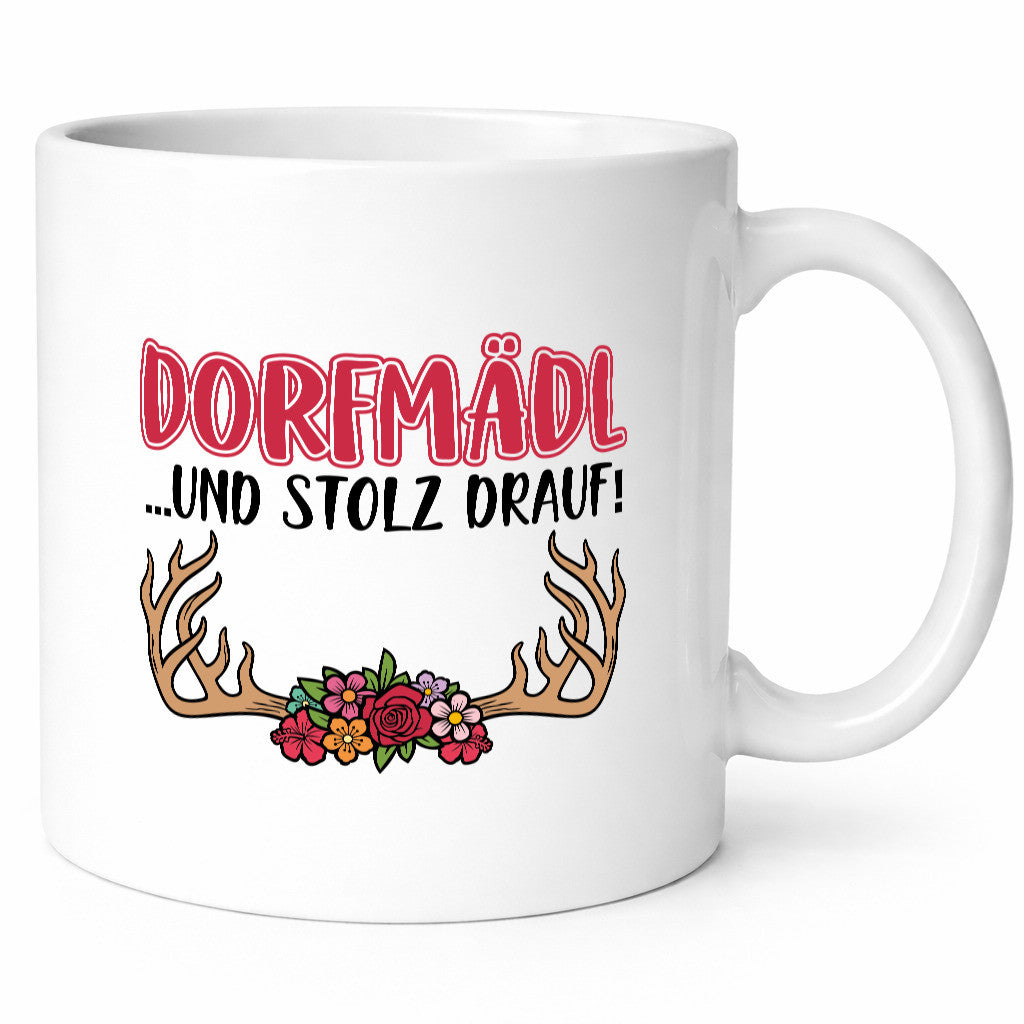 Dorfmädl | Dorfmädchen Tasse Blumen Dorfkind lustiger Spruch Geschenk Humor