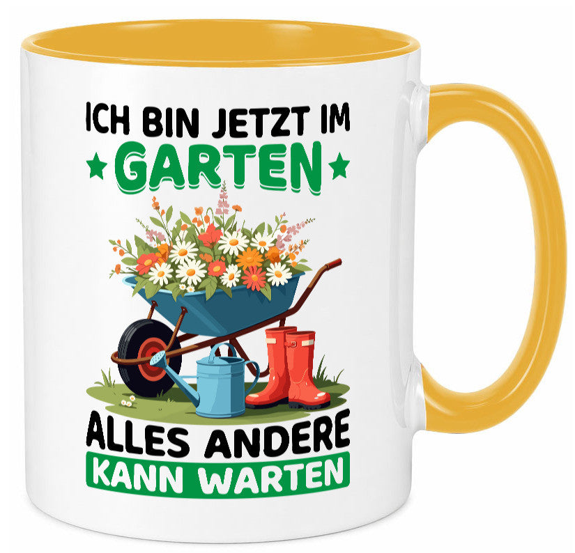 Im Garten alles andere kann warten | Gärtner Gartenarbeit Geschenk Arbeit